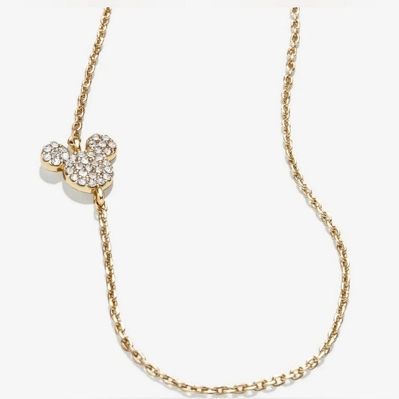 Baublebar Disney Minnie Mouse Rhinestone Micro Charm Necklace in Gold NWT - Picture 1 of 7